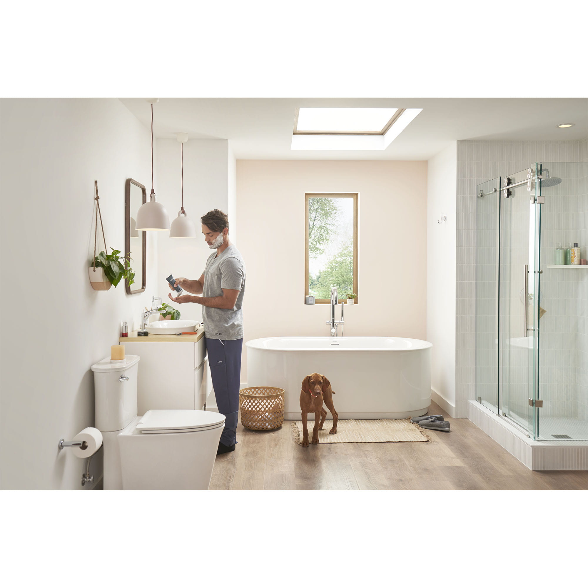 Studio® S 68 x 34-Inch Freestanding Bathtub Center Drain With 